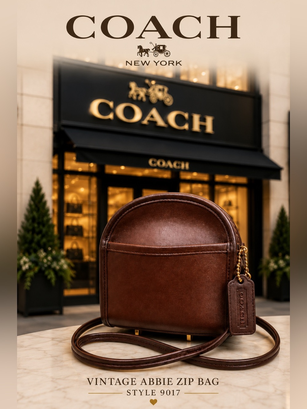 Coach Vintage Abbie Zip bag (Style 9017)